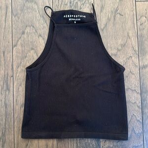 Aeropostale Black Ribbed Tank Top